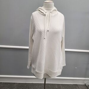Nine West Cream Hooded Sweatshirt